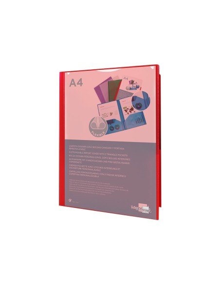Carpeta liderpapel dossier dos bolsas canguro...