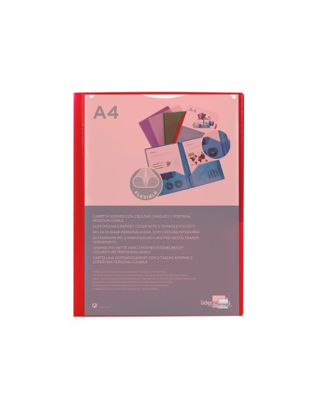 Carpeta liderpapel dossier dos bolsas canguro...