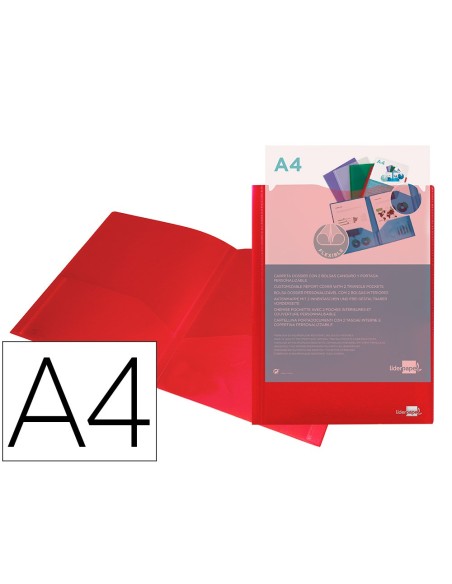 Carpeta liderpapel dossier dos bolsas canguro...