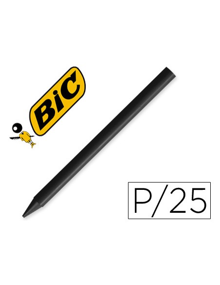 Lapices plastidecor unicolor negro-09 caja con 25 lapices