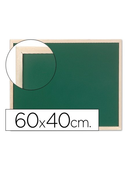 Pizarra verde q-connect marco de madera 60x40...