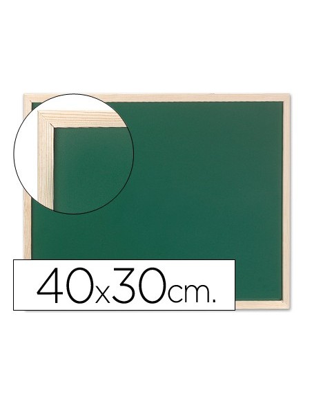 Pizarra verde q-connect marco de madera 40x30...