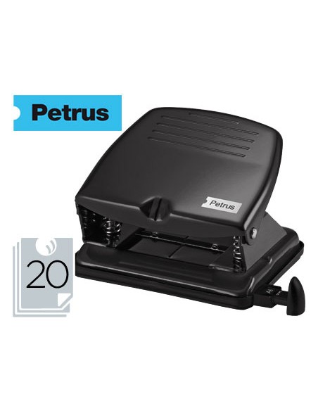 Taladrador petrus 65 color negro capacidad 20 hojas