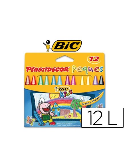 Lapices cera plastidecor peques caja de 12...