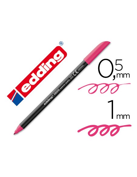 Rotulador edding punta fibra 1200 magenta n.20 punta redonda 0.5 mm