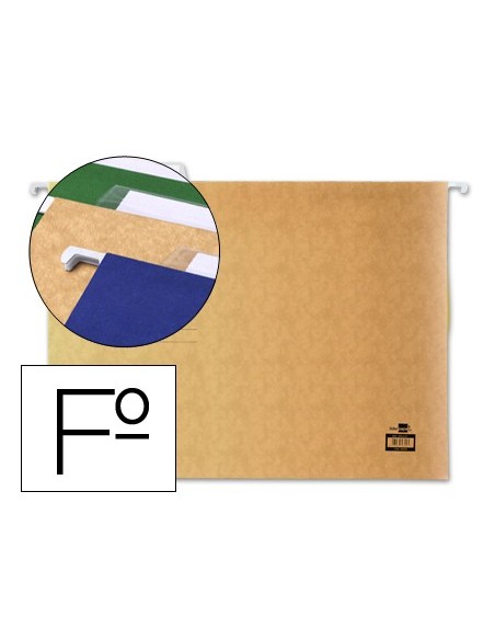 Carpeta colgante liderpapel folio kraft