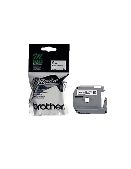 Cinta brother mk-221 blanco-negro 9mm longitud...
