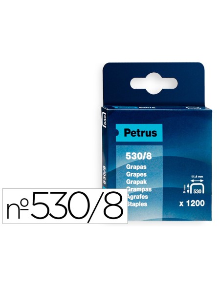 Grapas petrus nº 530/8 caja de 1200 unidades