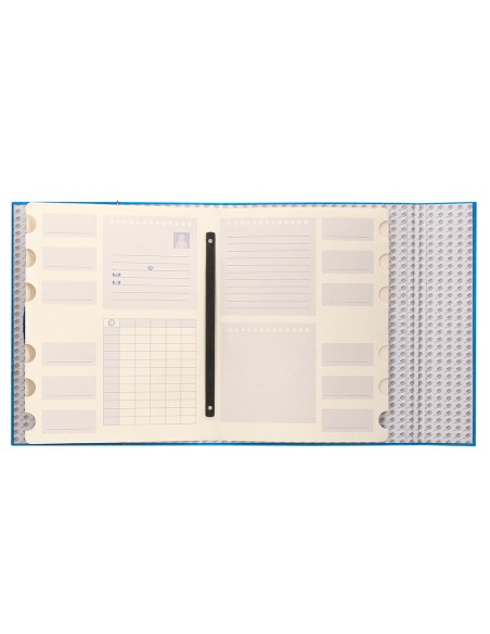 Carpeta clasificadora liderpapel 12 departamentos folio prolongado carton forrado celeste