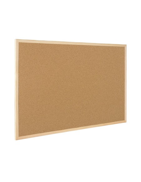 Pizarra corcho q-connect 120x90 cm marco de madera
