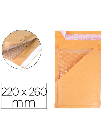 Sobre burbujas crema q-connect e/2 220x260 mm