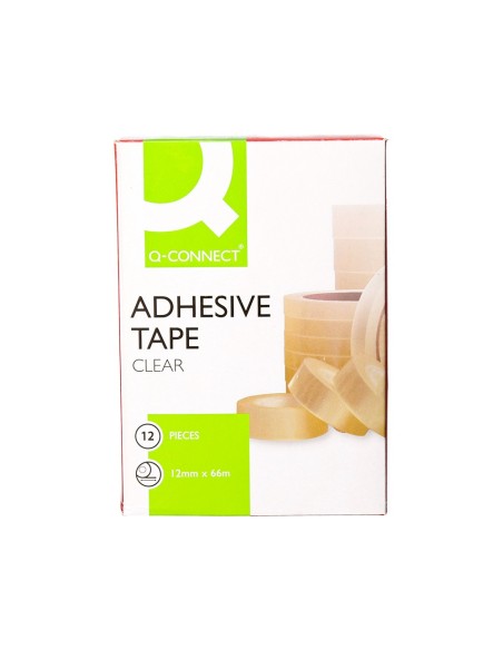 Cinta adhesiva q-connect transparente 66 mt x...