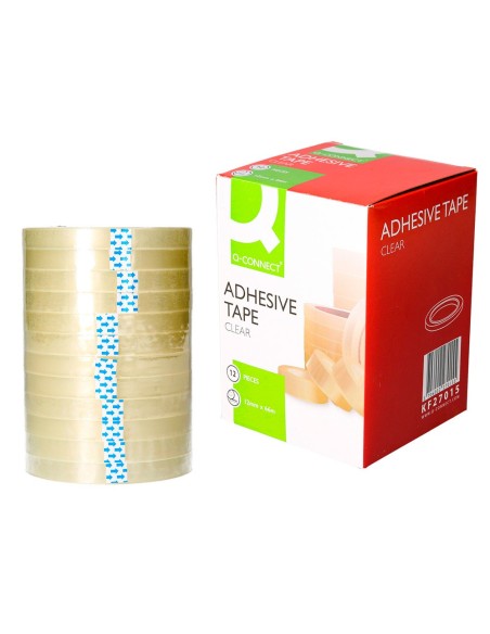 Cinta adhesiva q-connect transparente 66 mt x...
