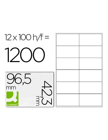 Etiqueta adhesiva q-connect kf10652 tamaño...