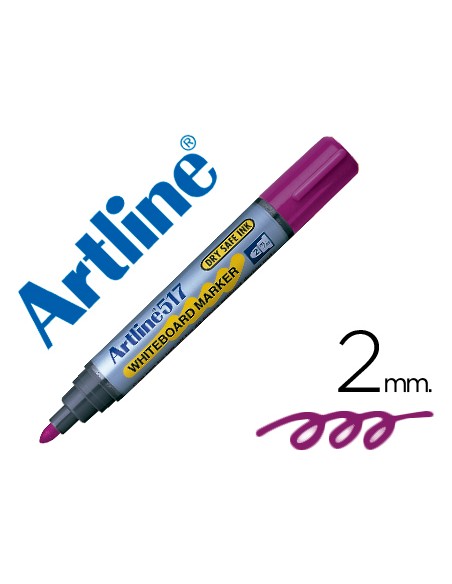 Rotulador artline pizarra ek-517 violeta punta redonda 2 mm tinta de bajo olor