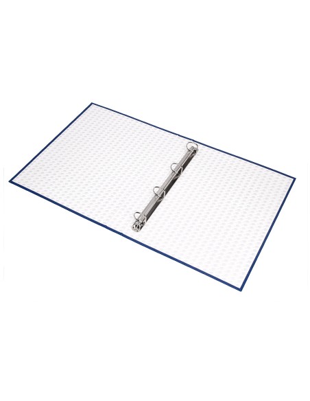 Carpeta de 4 anillas 40mm mixtas liderpapel folio carton forrado paper coat azul