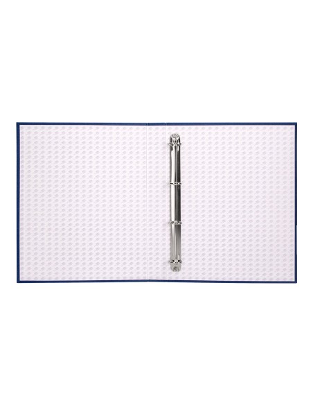 Carpeta de 4 anillas 40mm mixtas liderpapel folio carton forrado paper coat azul