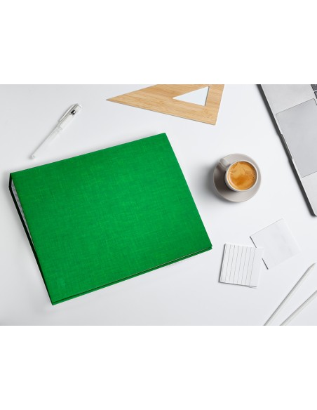Carpeta de 4 anillas 40mm mixtas liderpapel folio carton forrado paper coat verde