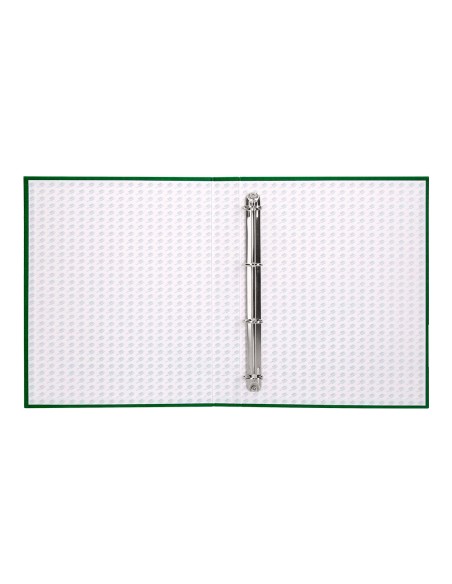 Carpeta de 4 anillas 40mm mixtas liderpapel folio carton forrado paper coat verde