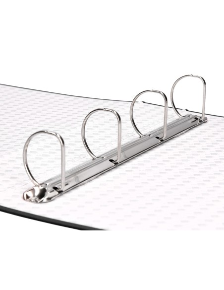 Carpeta de 4 anillas 40mm mixtas liderpapel folio carton forrado paper coat negra