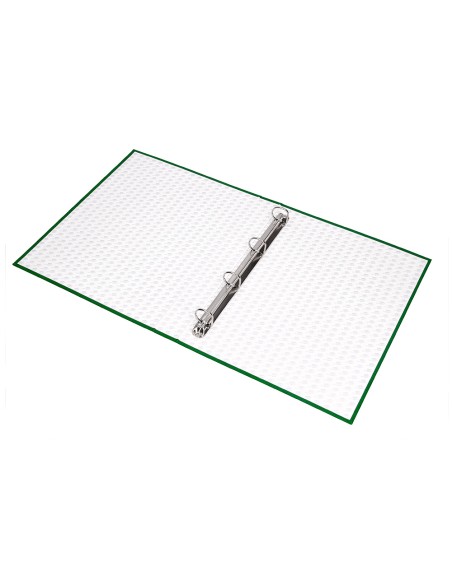 Carpeta de 4 anillas 25mm mixtas liderpapel folio cartonforrado paper coat verde