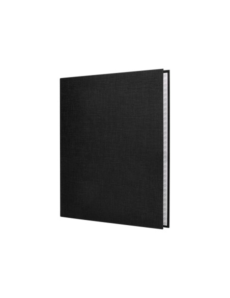 Carpeta de 4 anillas 25mm mixtas liderpapel folio carton forrado paper coat negra