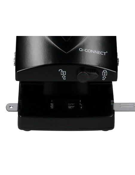 Taladrador q-connect kf01237 negro abertura 6,5 mm capacidad 65 hojas