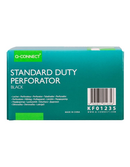 Taladrador q-connect kf01235 negro abertura 2,7 mm capacidad 27 hojas