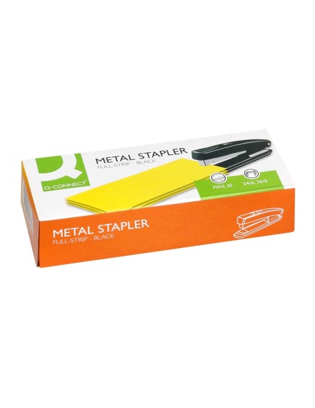 Grapadora q-connect kf01231 metalica negra...