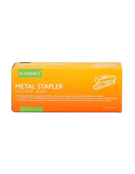 Grapadora q-connect kf01044 metalica negra...