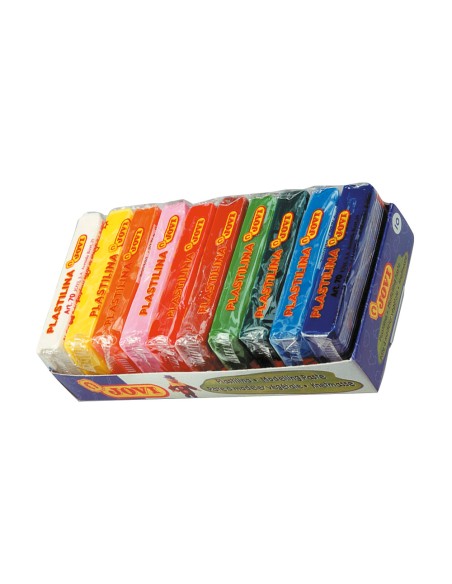 Plastilina jovi 70 tamaño pequeño bandeja de 10 unidades colores surtidos