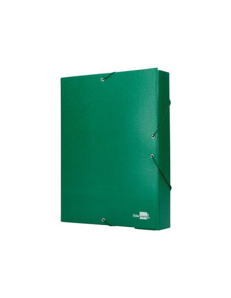 Carpeta proyectos liderpapel folio lomo 90mm carton forrado verde