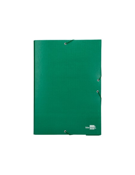 Carpeta proyectos liderpapel folio lomo 90mm carton forrado verde