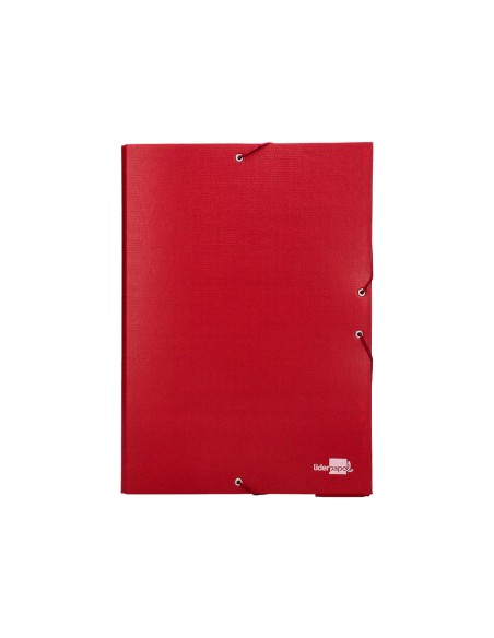Carpeta proyectos liderpapel folio lomo 70mm carton forradoroja