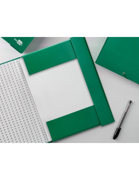 Carpeta proyectos liderpapel folio lomo 70mm carton forradoverde