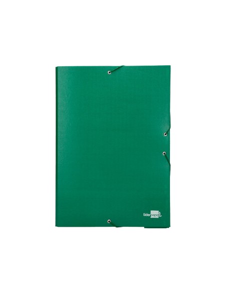 Carpeta proyectos liderpapel folio lomo 70mm carton forradoverde