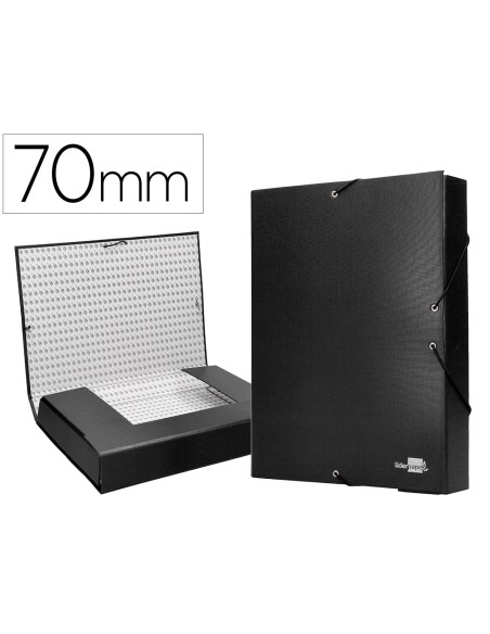 Carpeta proyectos liderpapel folio lomo 70mm carton forradonegra