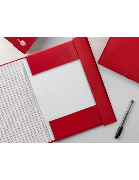 Carpeta proyectos liderpapel folio lomo 50mm carton forradoroja