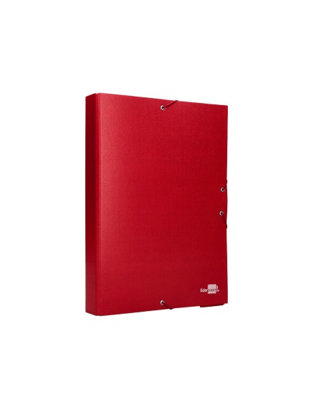 Carpeta proyectos liderpapel folio lomo 50mm carton forradoroja