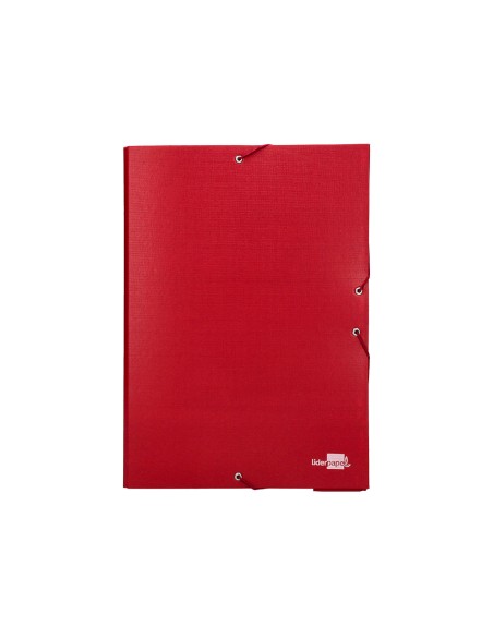 Carpeta proyectos liderpapel folio lomo 50mm carton forradoroja