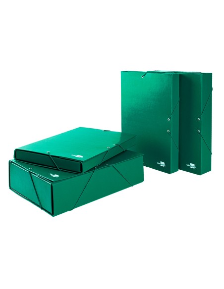 Carpeta proyectos liderpapel folio lomo 30mm carton forrado verde