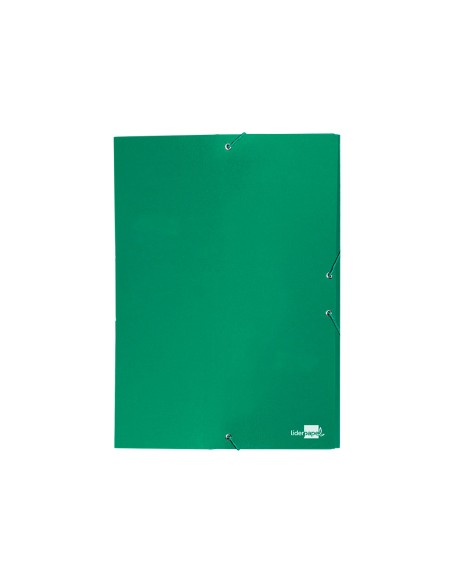 Carpeta proyectos liderpapel folio lomo 30mm carton forrado verde