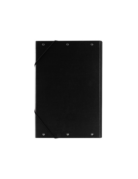 Carpeta proyectos liderpapel folio lomo 30mm carton forrado negra