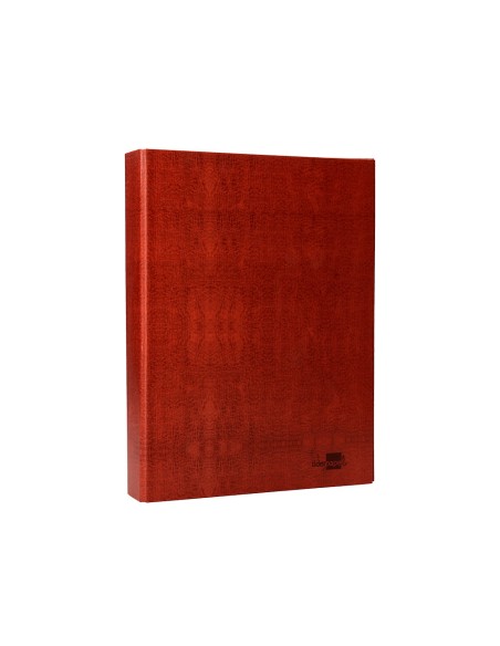 Carpeta de 4 anillas 25mm mixtas liderpapel folio carton cuero forrado compresor plastico