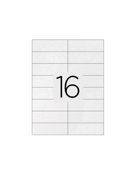 Etiqueta adhesiva q-connect kf01584 tamaño 99,1x33,9 mm fotocopiadora laser ink-jet caja con 100 hojas din a4