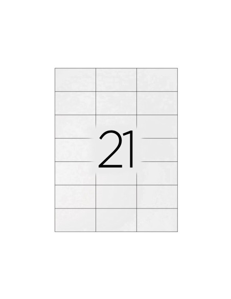 Etiqueta adhesiva q-connect kf10649 -tamaño 70x42,3 mm fotocopiadora laser ink-jet caja con 100 hojas din a4