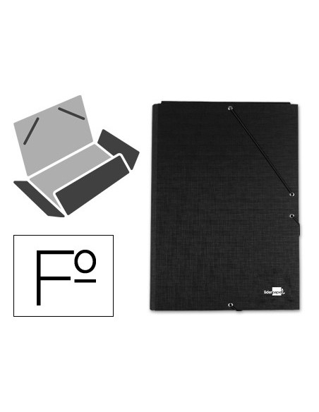 Carpeta liderpapel gomas folio 3 solapas carton...