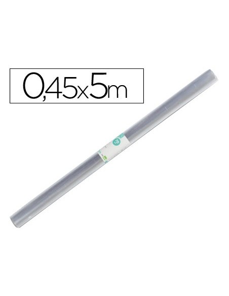 Rollo plastico forralibros liderpapel 0,45x5 mt...