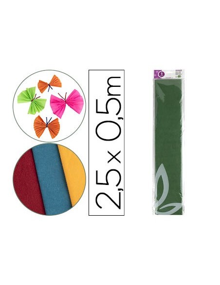 Papel crespon liderpapel 50 cm x 2.5m 34g/m2...