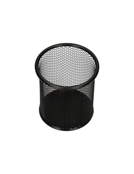 Cubilete portalapices q-connect negro metal...